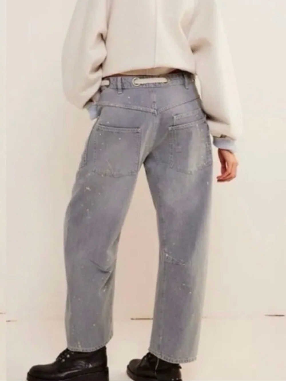 Free People Low Slung Moxie Barrel Jeans